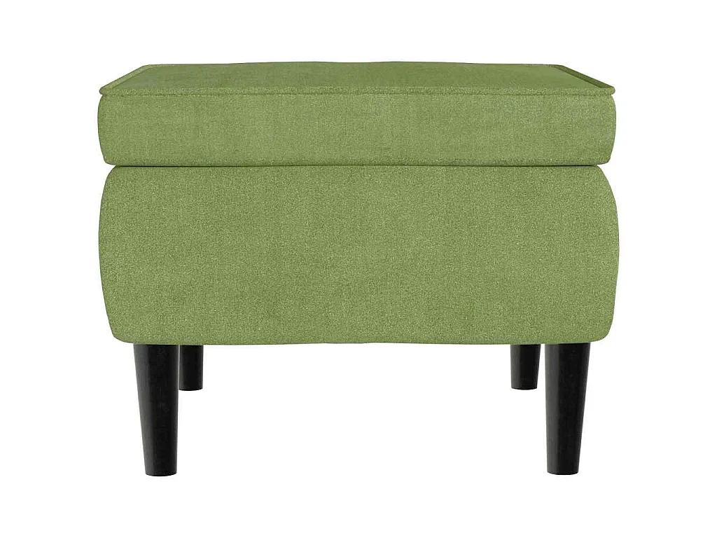 Poltrona Schienale ad Ala con Poggiapiedi Verde Chiaro Velluto