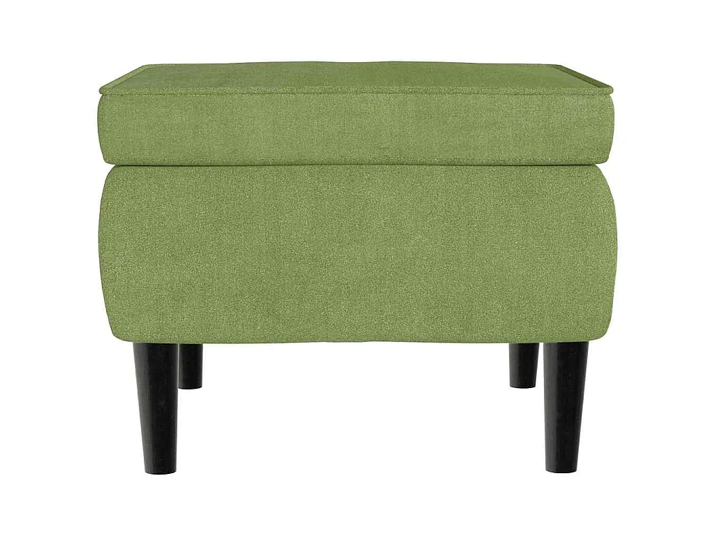 Sillón orejero y taburete de terciopelo verde claro
