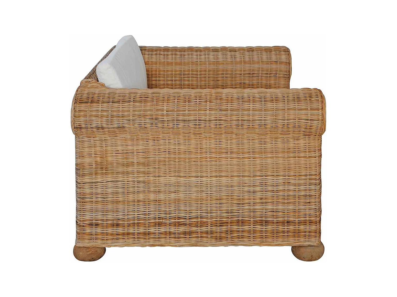 Poltrona con Cuscini in Rattan Naturale