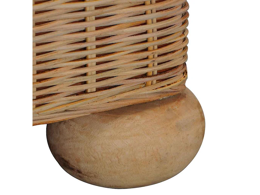 Fauteuil met kussens natuurlijk rattan