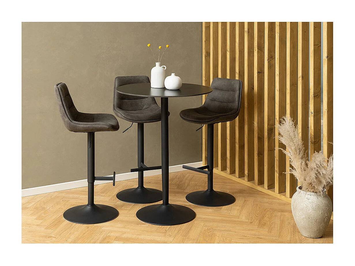 Malta table de bar noir.