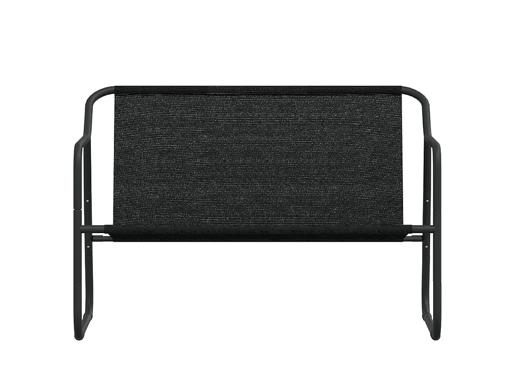 2-Sitzer Gartenbank mit Kissen Anthrazit Stahl