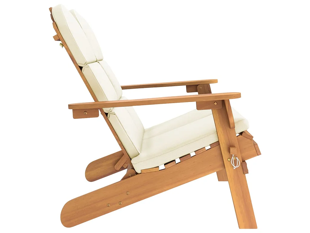 Panchina Giardino Adirondack Cuscini 126 cm Massello di Acacia