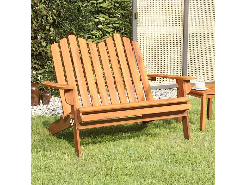 Banc de jardin Adirondack 126 cm bois massif d'acacia
