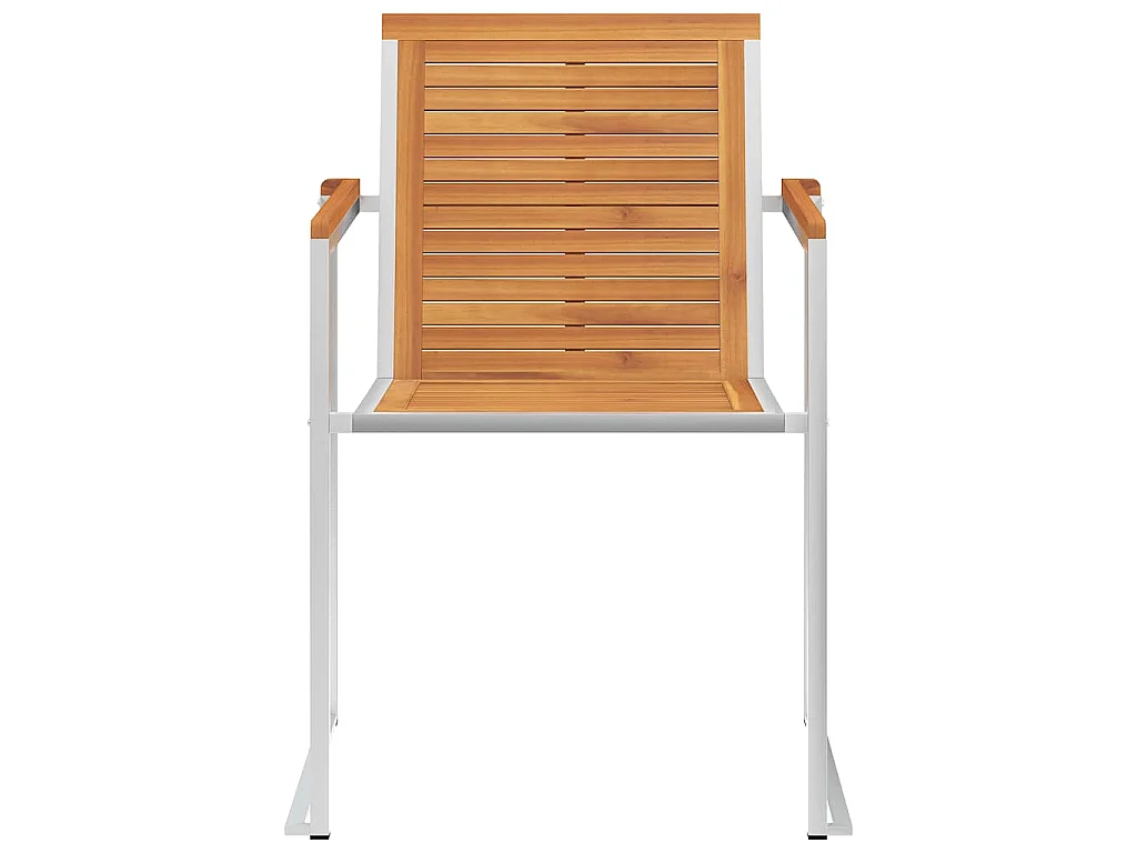 Chaises de jardin lot de 8 avec coussins Bois d'acacia solide