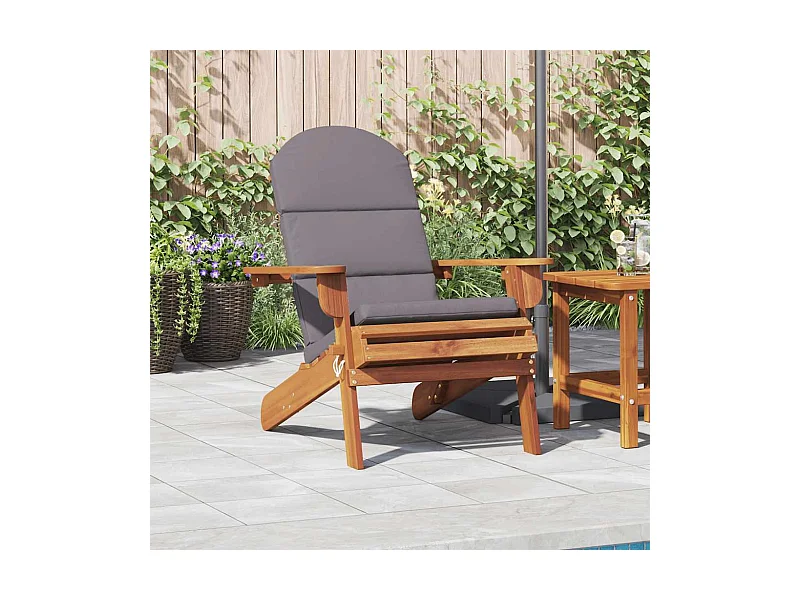 Tuinstoel Adirondack met kussens massief acaciahout