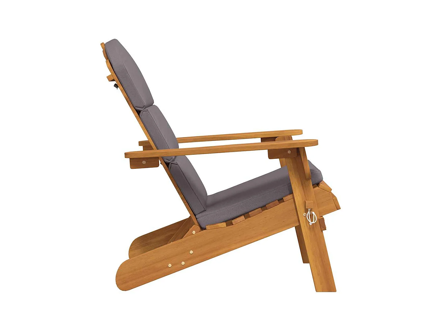 Tuinstoel Adirondack met kussens massief acaciahout