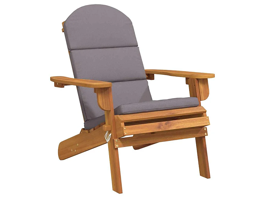 Sedia Adirondack da Giardino con Cuscini Legno Massello Acacia