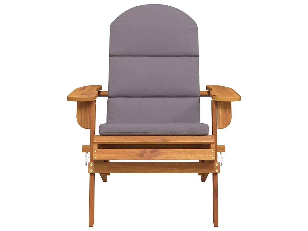 Sedia Adirondack da Giardino con Cuscini Legno Massello Acacia