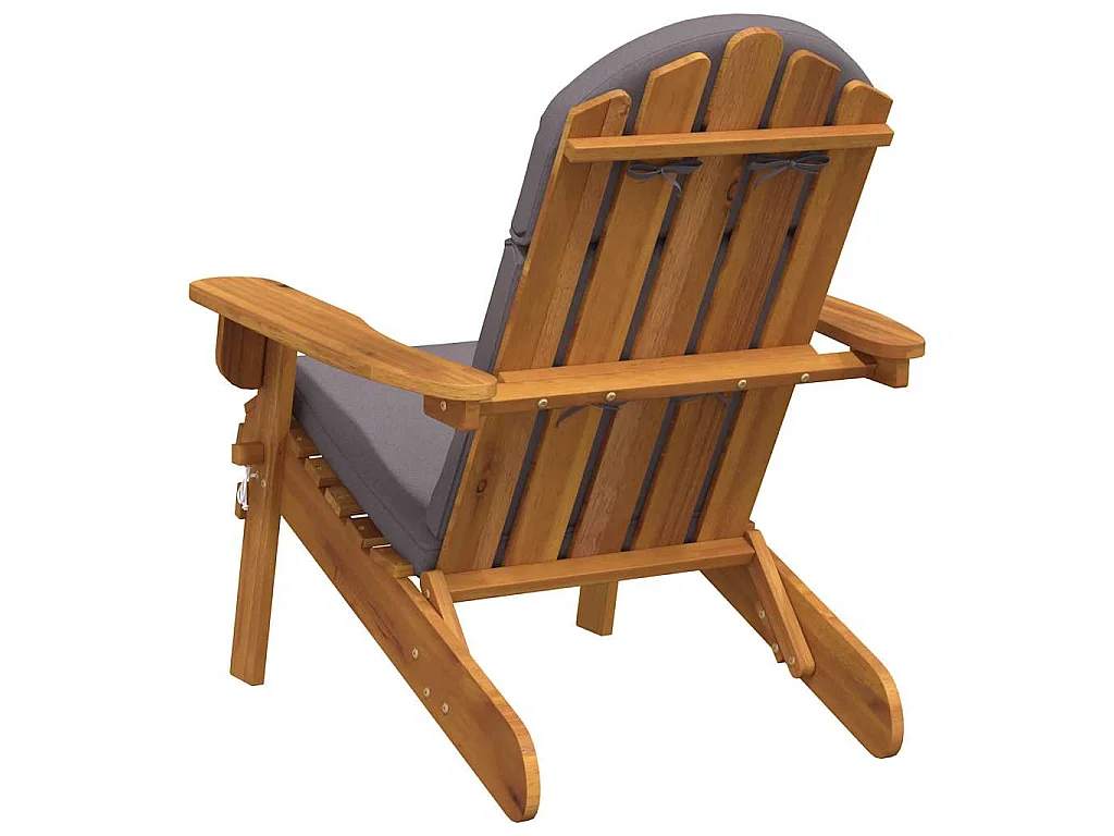 Sedia Adirondack da Giardino con Cuscini Legno Massello Acacia