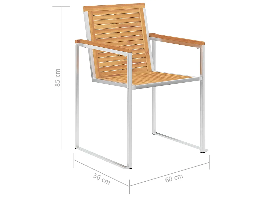 Chaises de jardin lot de 6 avec coussins Bois de teck massif