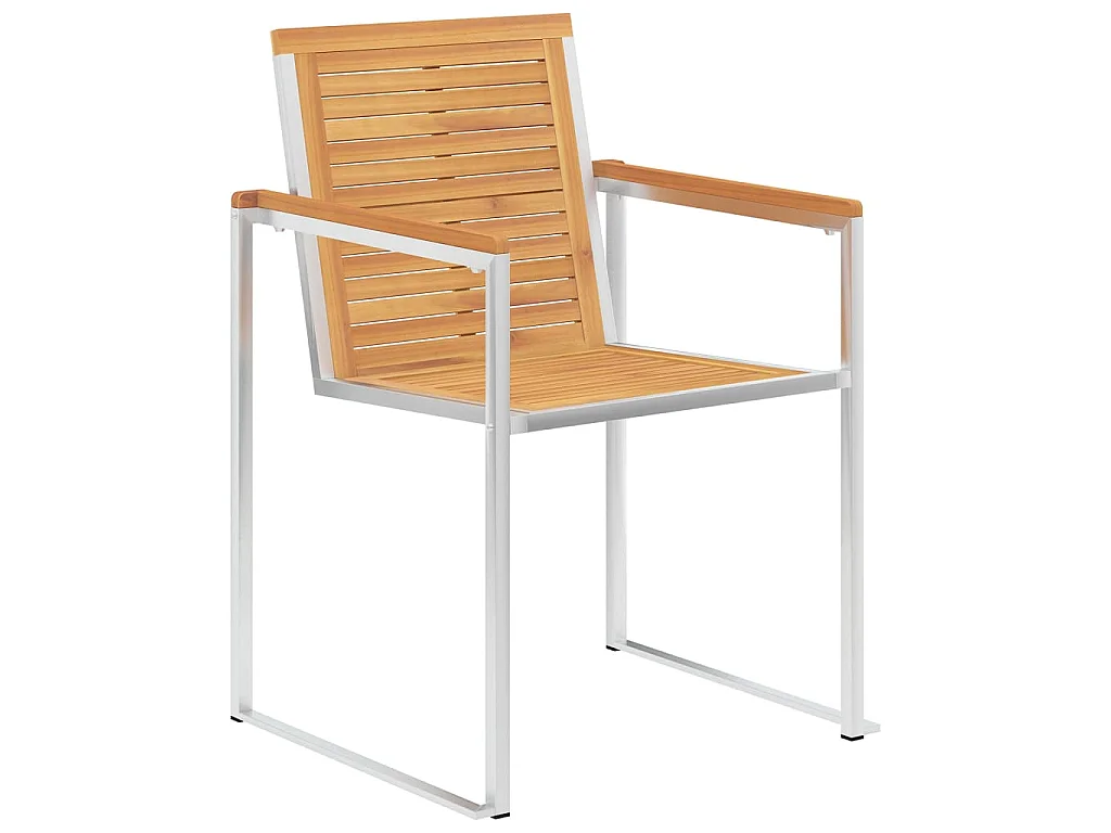 Chaises de jardin lot de 6 avec coussins Bois de teck massif