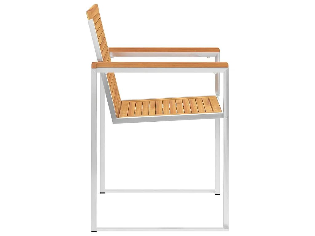 Chaises de jardin lot de 6 avec coussins Bois de teck massif