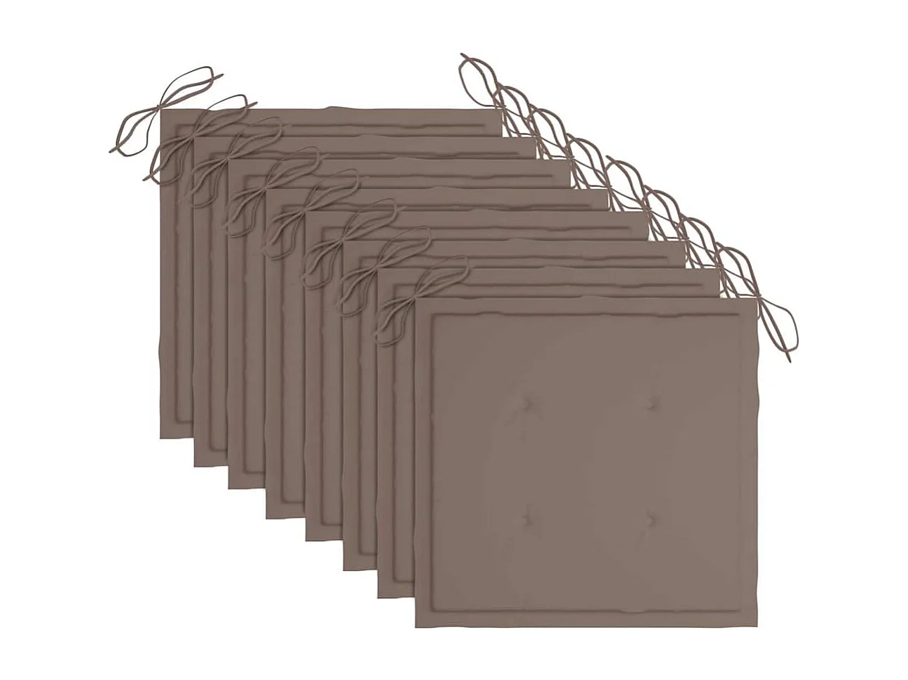 Chaises de jardin lot de 8 avec coussins Bois d'acacia solide