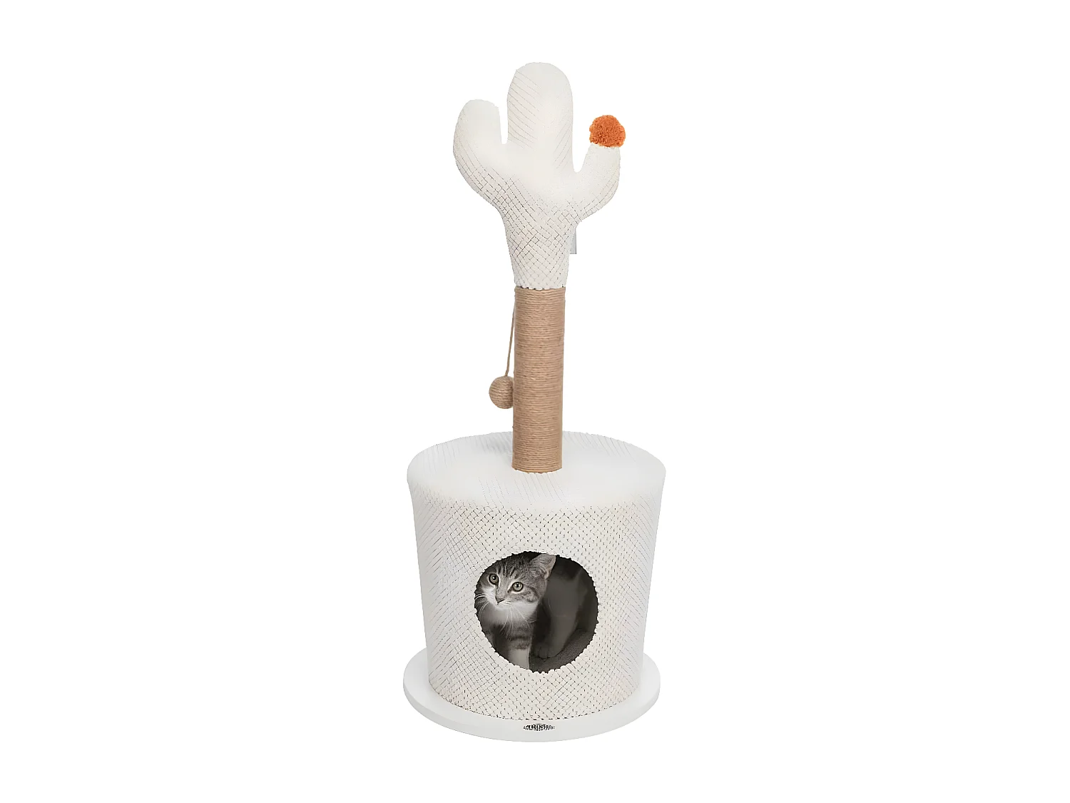 Nid agréable pour chat avec cactus 36x84 cm Crème