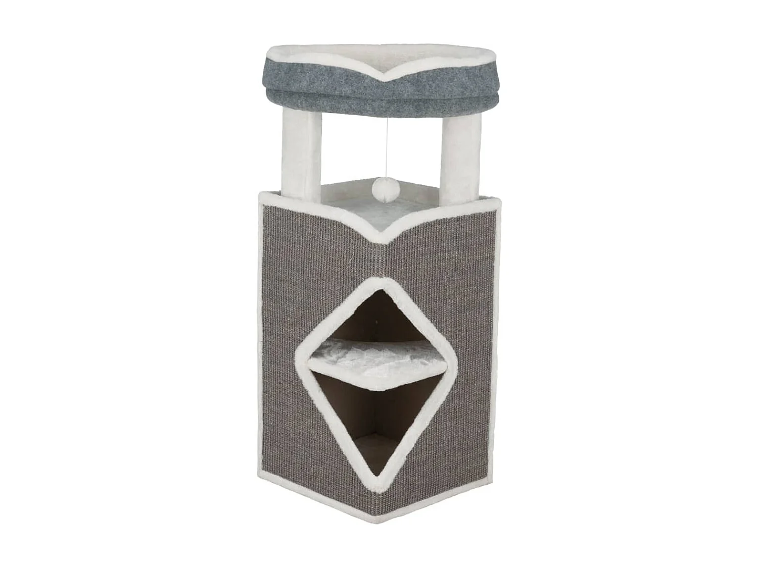 Katzenturm Arma Grau Blau und Weiß