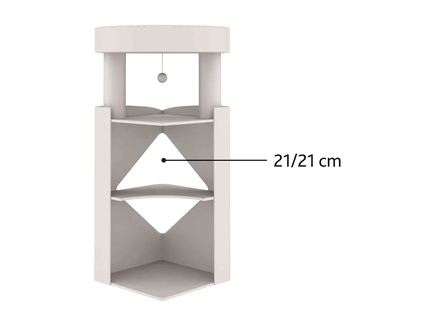 Katzenturm Arma Grau Blau und Weiß