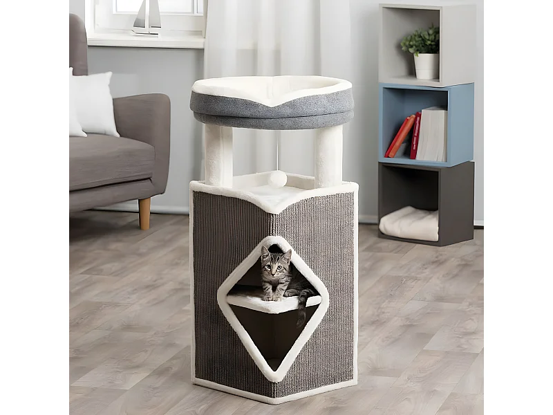 Tour pour chats Arma Gris bleu et blanc