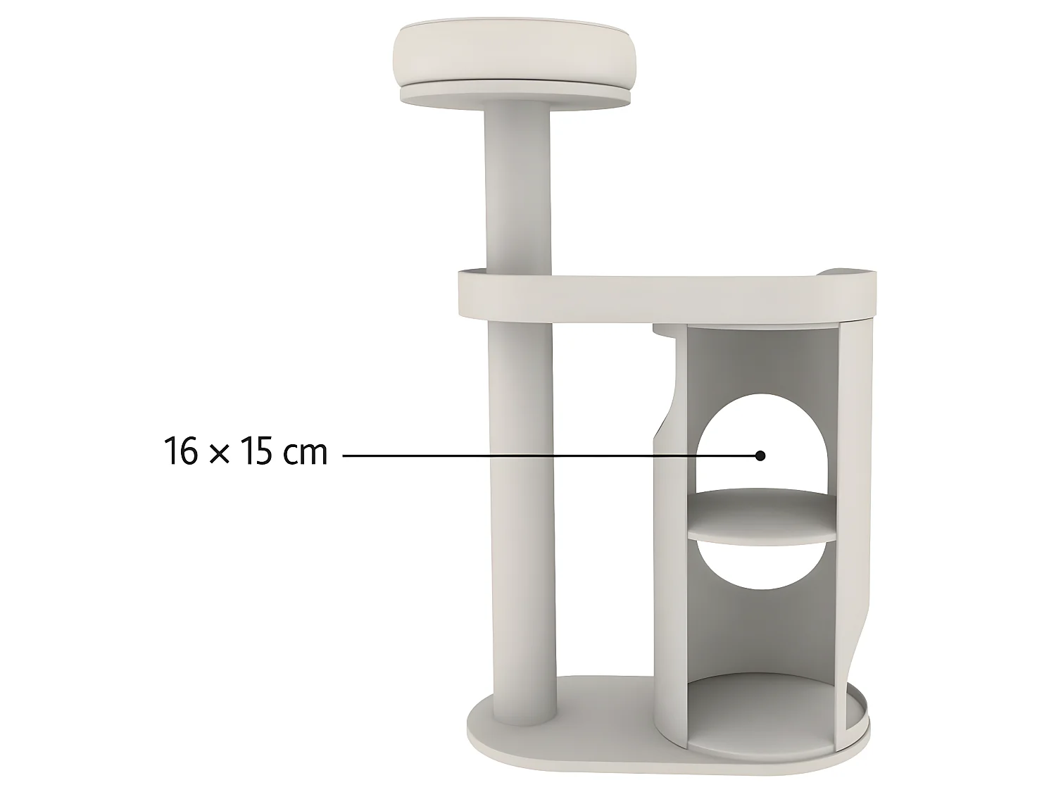 Kratzbaum Falco Hellgrau und Braun