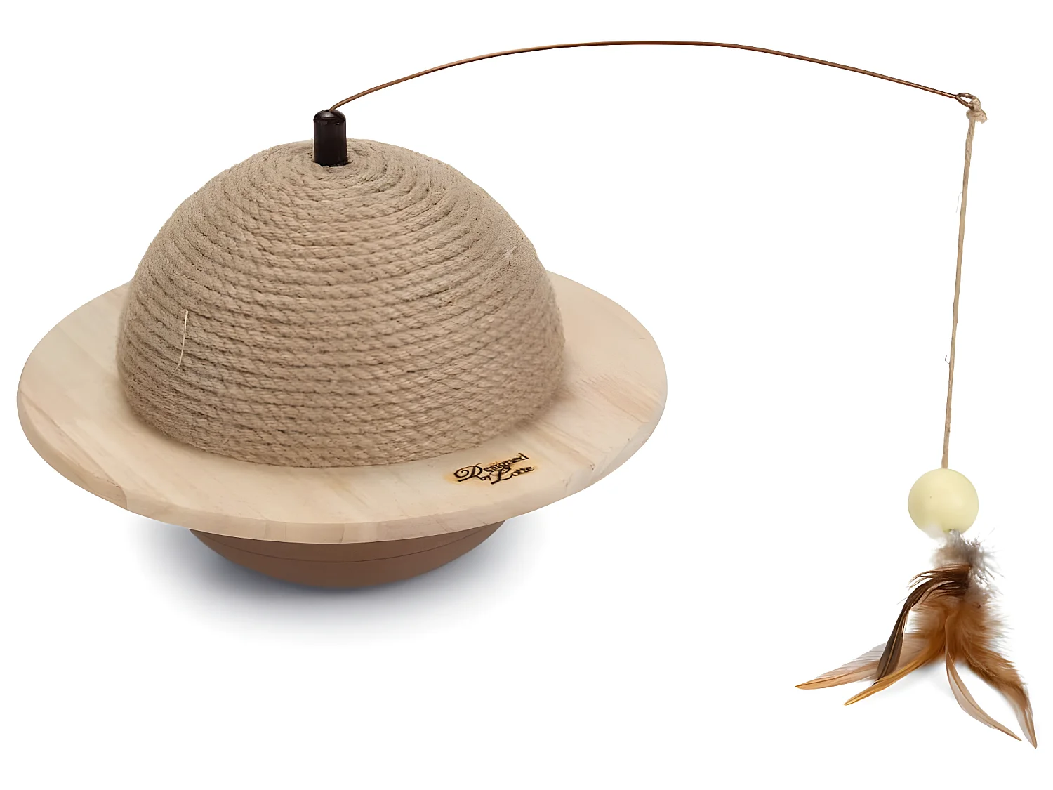 Globe à gratter pour chat Wiggly 29,5x20 cm Bois