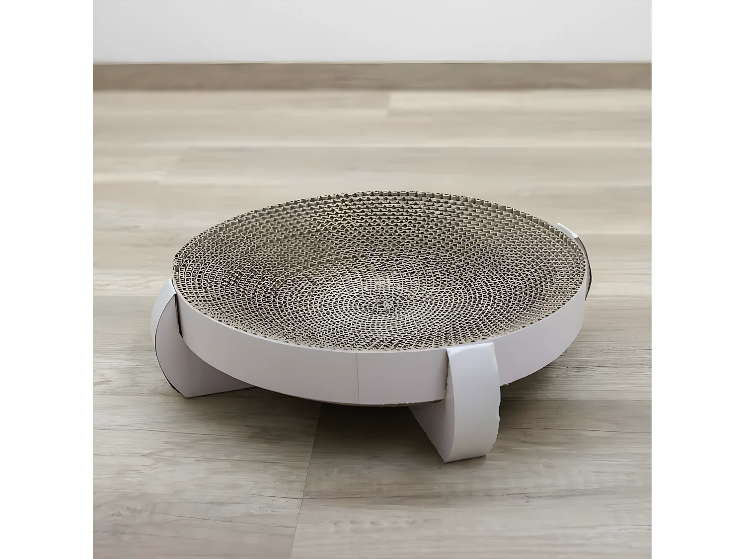 Lit à gratter pour chat Platinum 35x35x10 cm Blanc