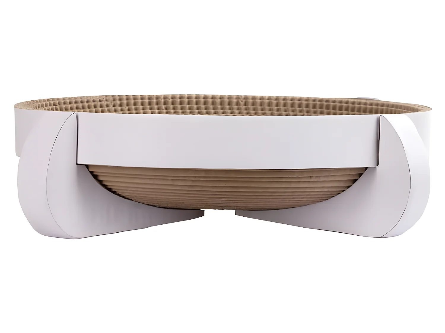 Lit à gratter pour chat Platinum 35x35x10 cm Blanc