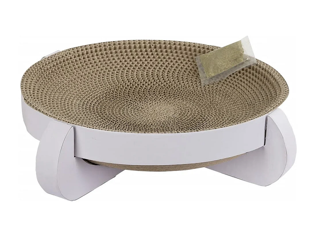 Kattenkrabmeubel Platinum 35x35x10 cm wit