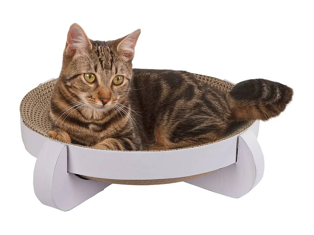 Kattenkrabmeubel Platinum 35x35x10 cm wit