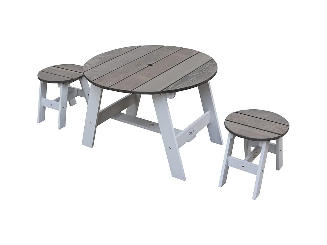AXI 3-tlg. Picknicktisch-Set für Kinder Grau und Weiß