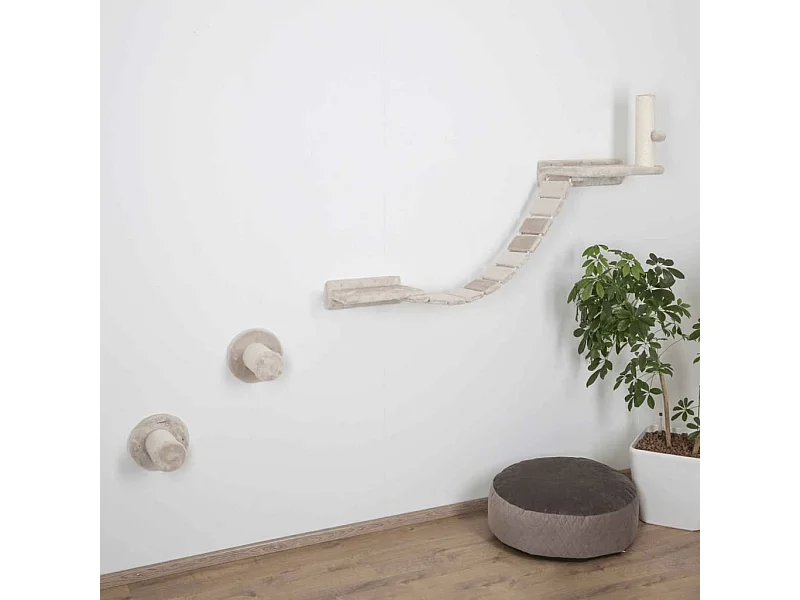 Katzen-Kletterwand Matterhorn Holz Beige