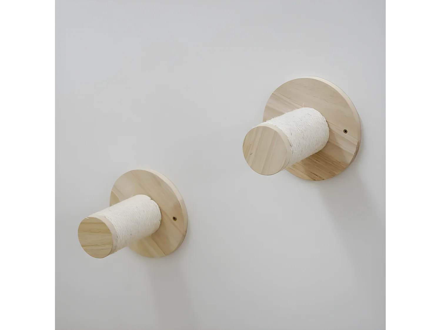 Mur d'escalade pour chats Andes 52x40x32 cm Naturel et blanc