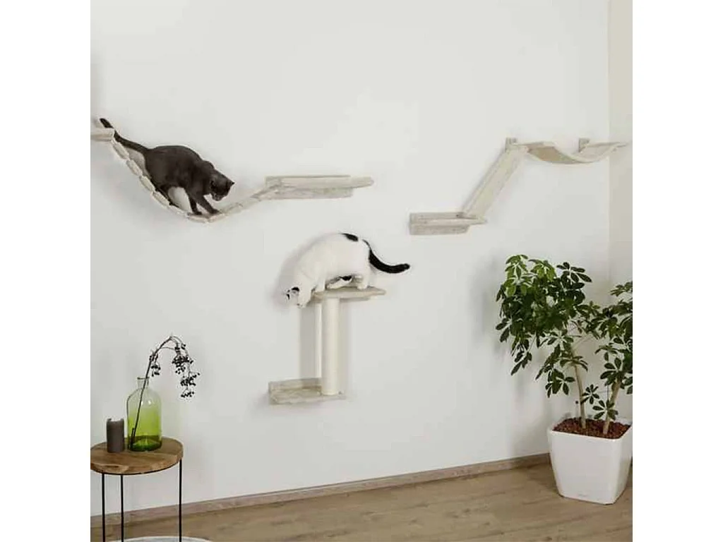 Mur d'escalade pour chats Mount Everest Bois Beige