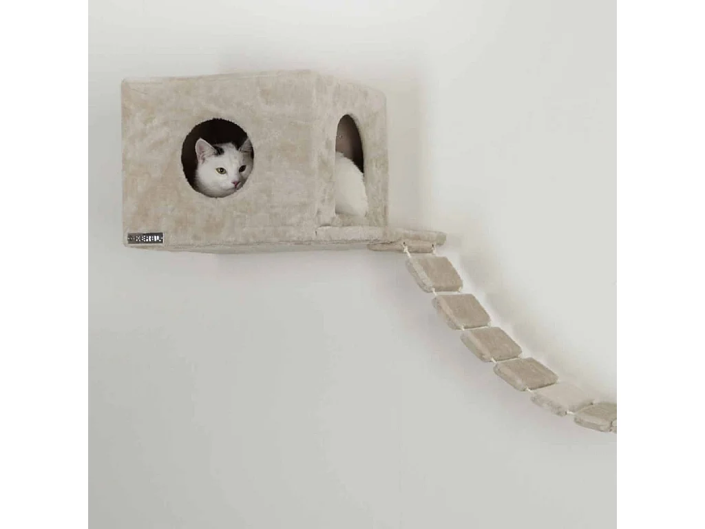 Mur d'escalade pour chats Mount Everest Bois Beige