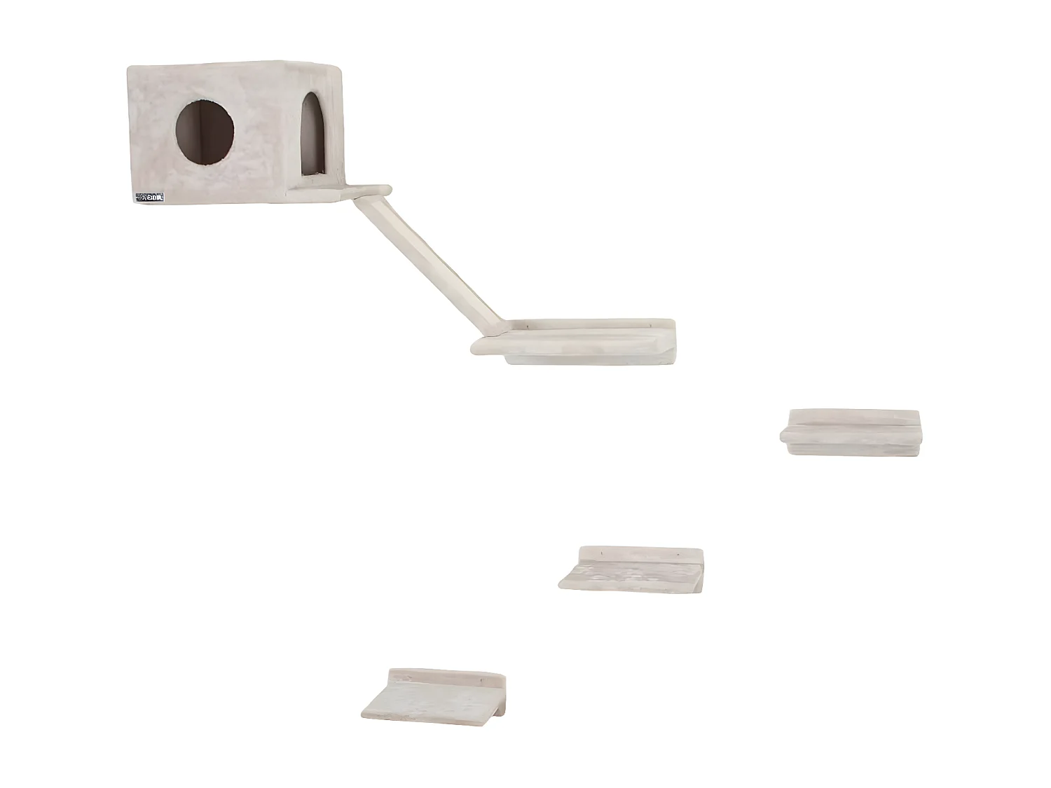 Kattenklimwand Mont Blanc hout beige