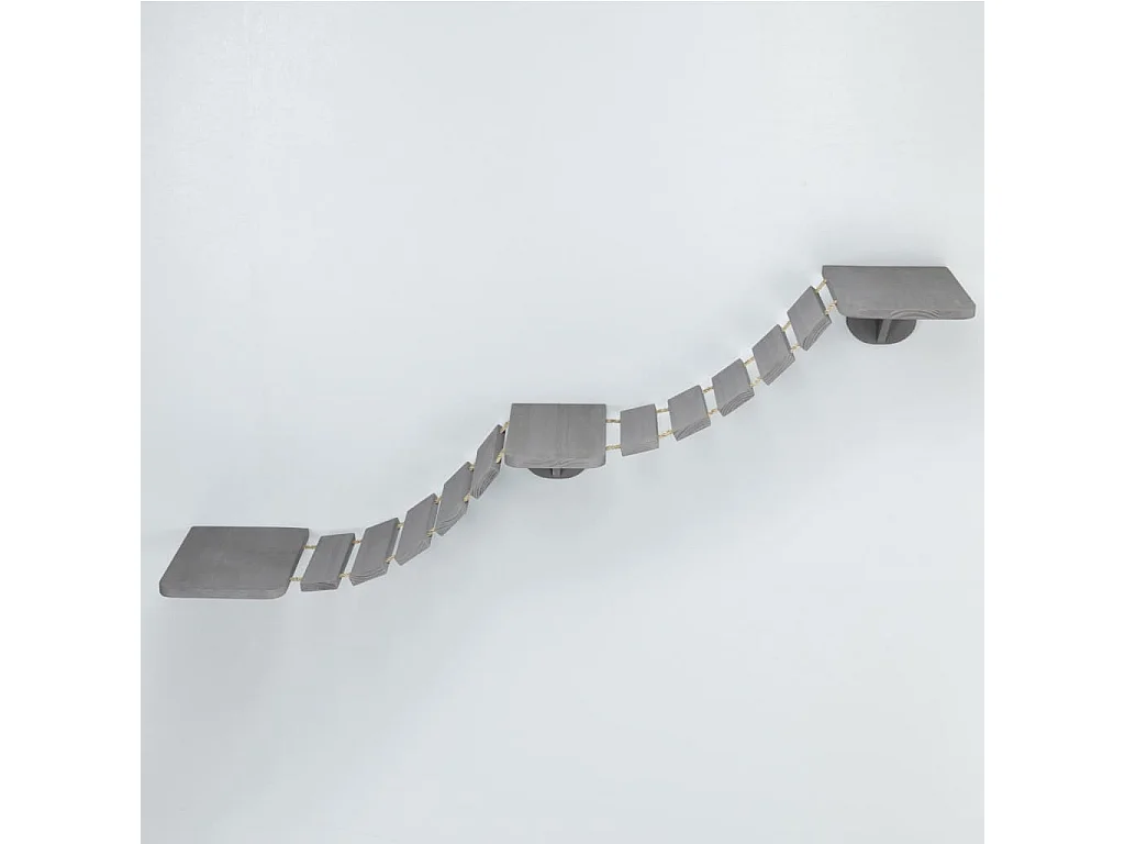 Wandmontierte Katzenkletterleiter 150 x 30 cm Taupe