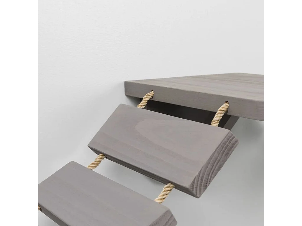Wandmontierte Katzenkletterleiter 150 x 30 cm Taupe