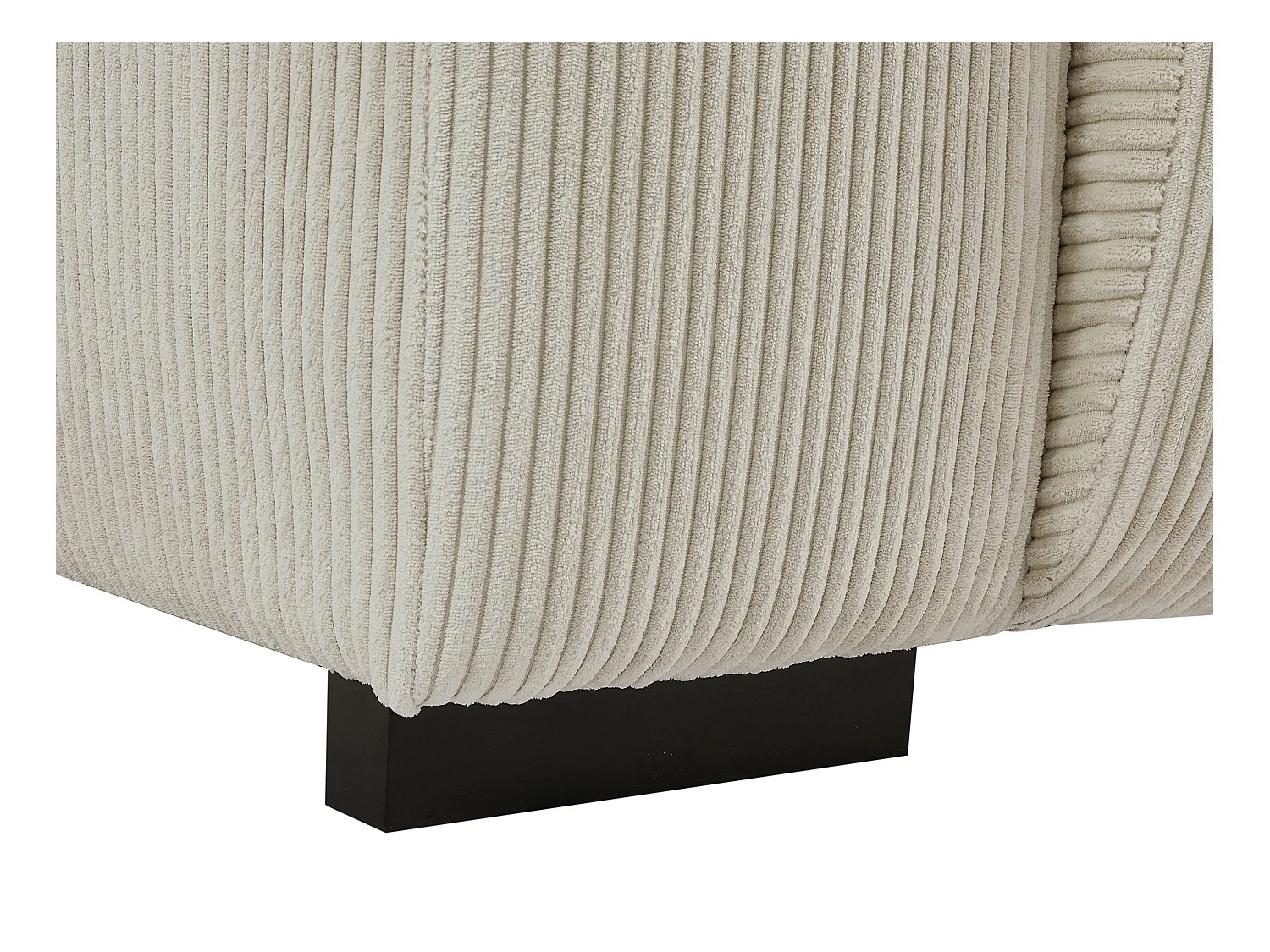 Canapé d'angle droit en velours côtelé beige OVENTINO de Maison Céphy