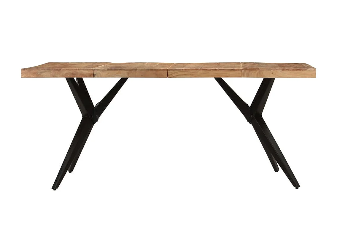 Esstisch Schwarz 180x90x77 cm Massivholz Akazie