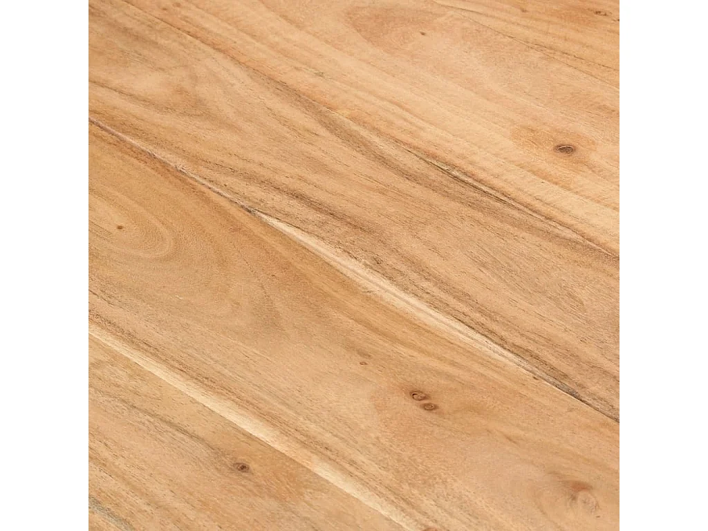 Table à dîner noir 180x90x77 cm bois d'acacia solide