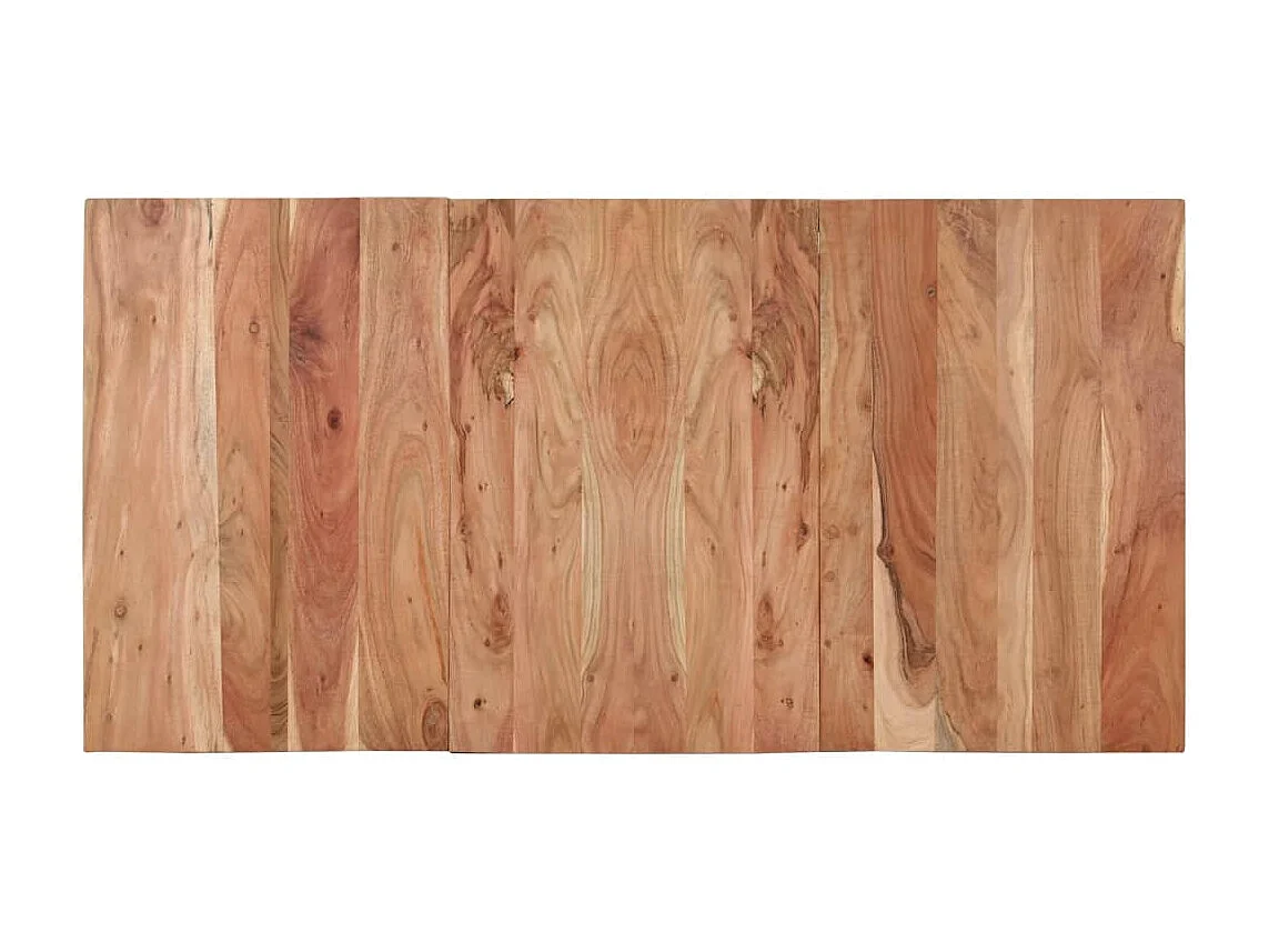 Table à dîner noir 140x70x76 cm bois d'acacia solide