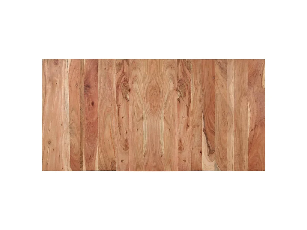 Table à dîner noir 140x70x76 cm bois d'acacia solide