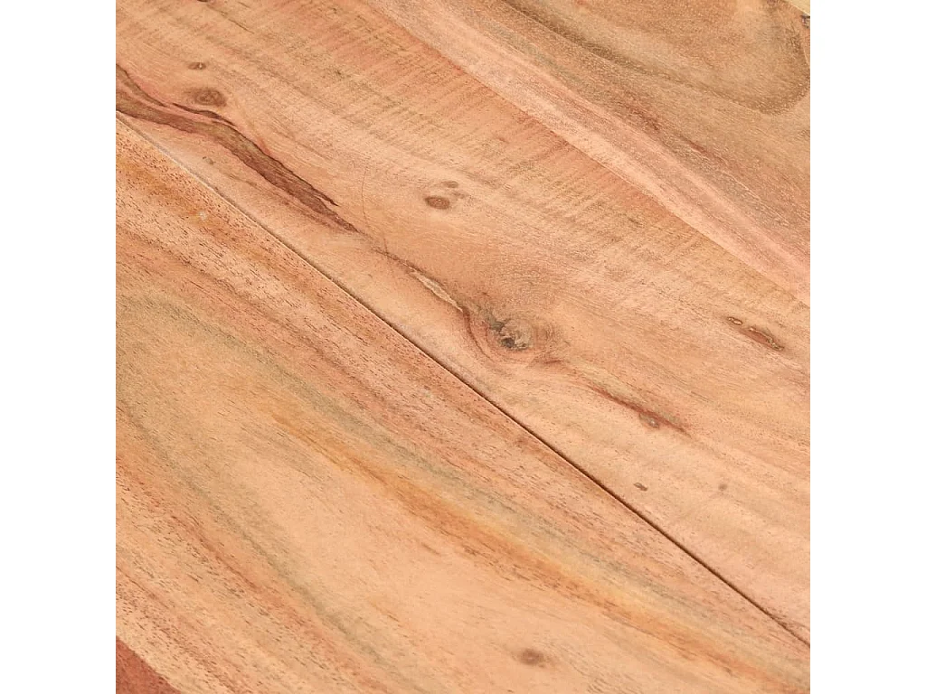 Table à dîner noir 140x70x76 cm bois d'acacia solide