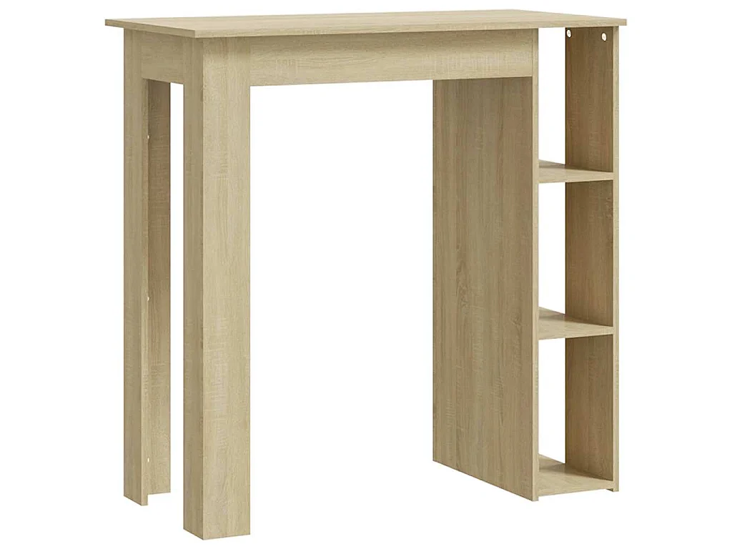 Table de bar avec étagère Chêne sonoma Bois d'ingénierie
