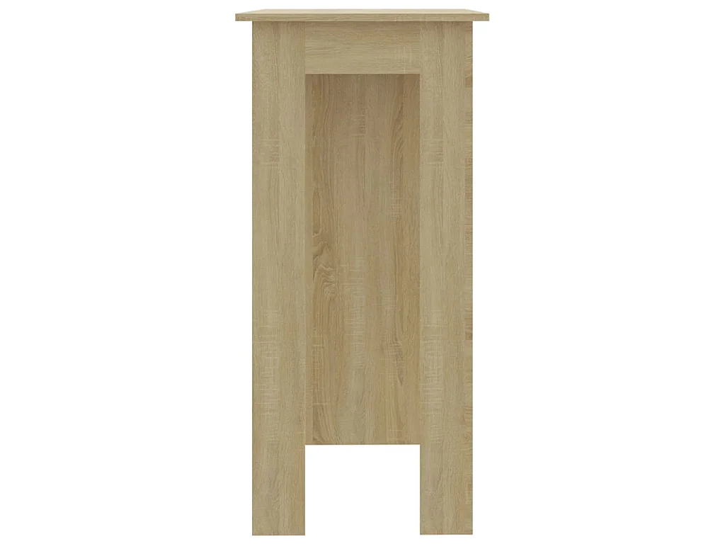 Table de bar avec étagère Chêne sonoma Bois d'ingénierie
