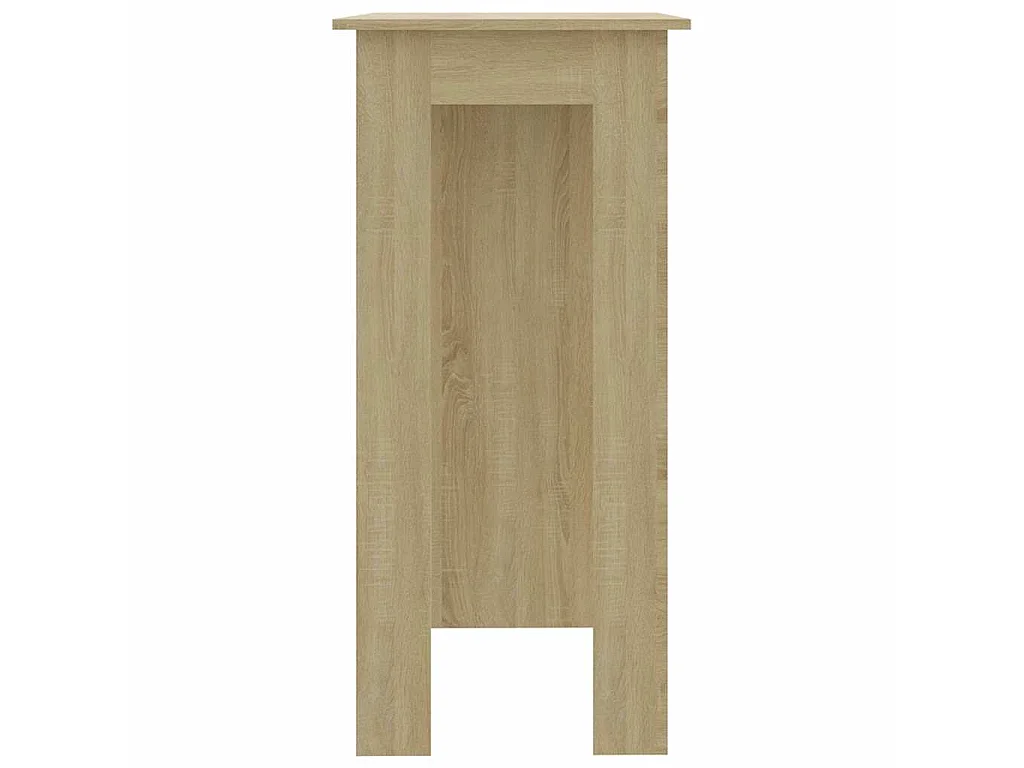 Mesa bar con estante contrachapada roble Sonoma 102x50x103,5 cm