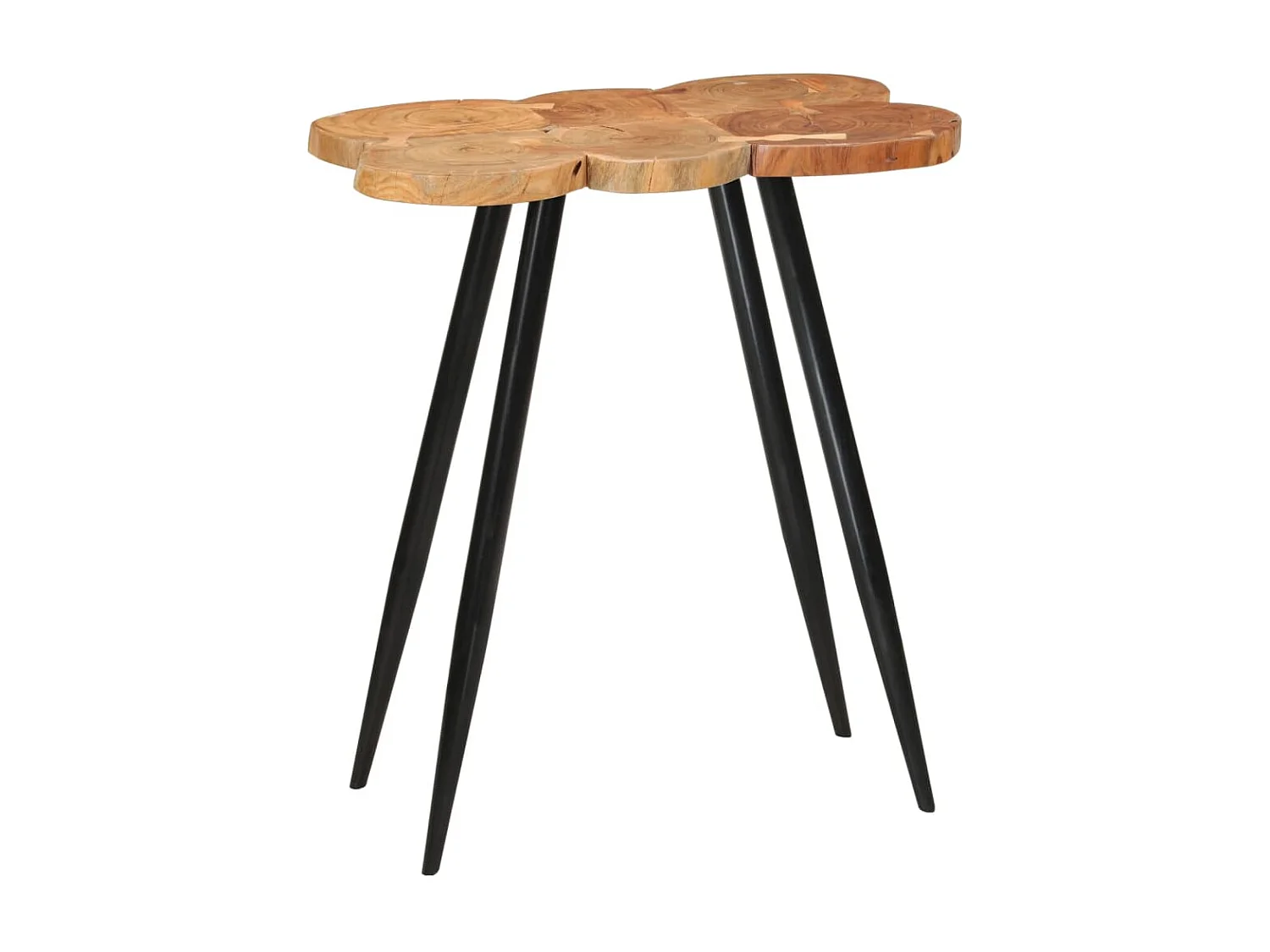 Mesa de bar tronco de madeira 90x54x105 cm acácia maciça