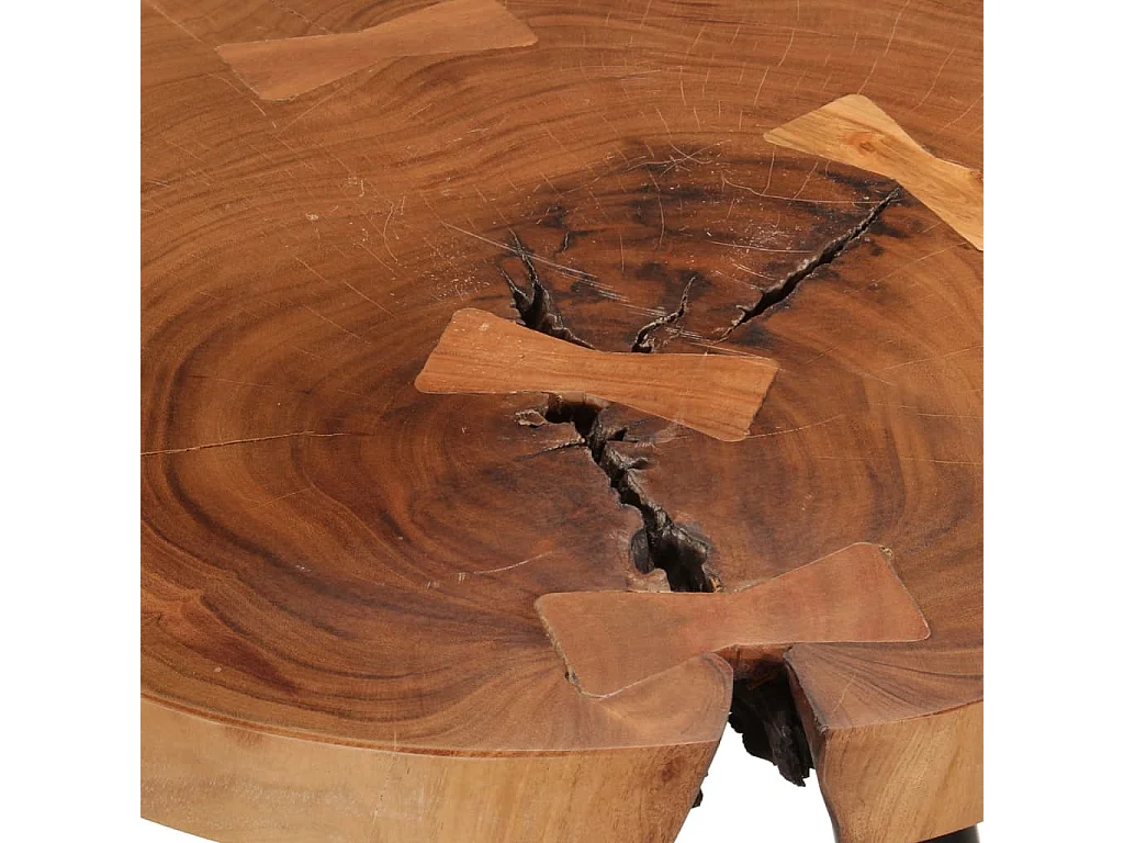 Table de bar en rondins Ø53x105 cm bois d'acacia solide