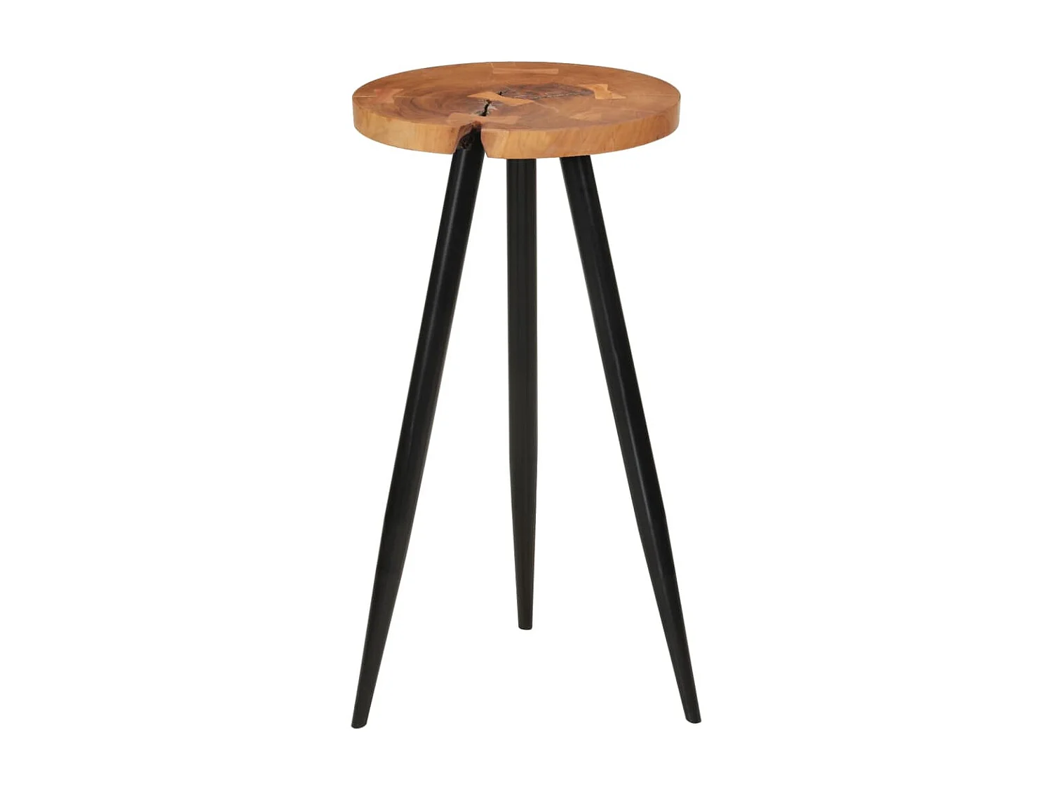 Table de bar en rondins Ø53x105 cm bois d'acacia solide