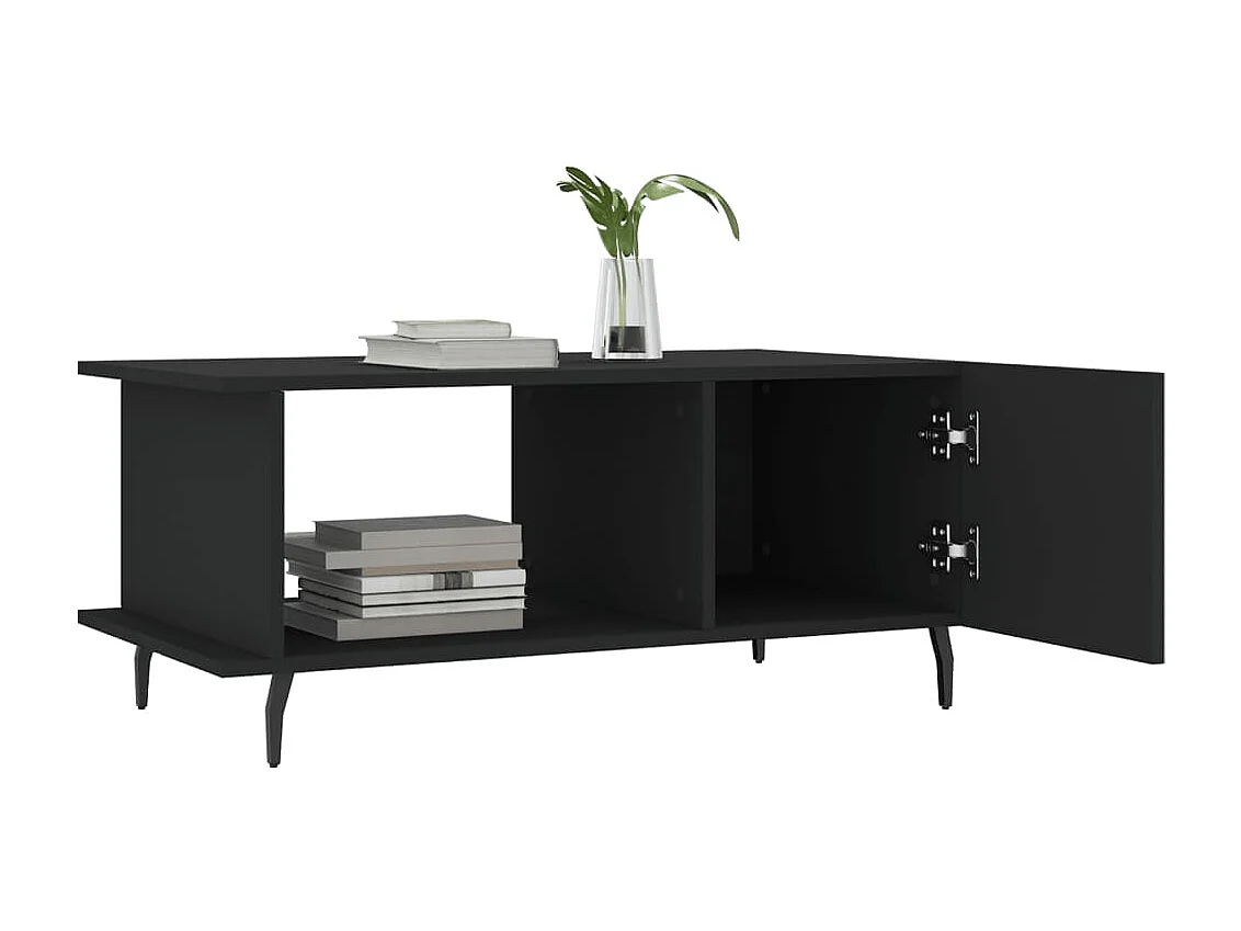 Salontafel 90x50x40 cm bewerkt hout zwart