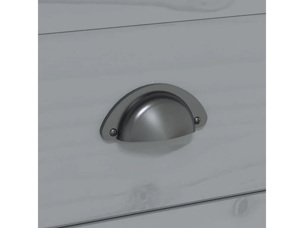 Tavolino da Salotto BODO 100x55x46cm Legno Massello Pino Grigio